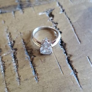 Sterling Silver and Cubic Zirconia Engagement Ring
